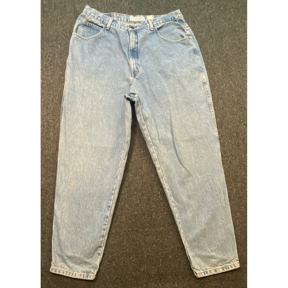 LA Blues Vintage 90s Womens‎ 20P Light Wash High Rise Cotton Mom Jeans